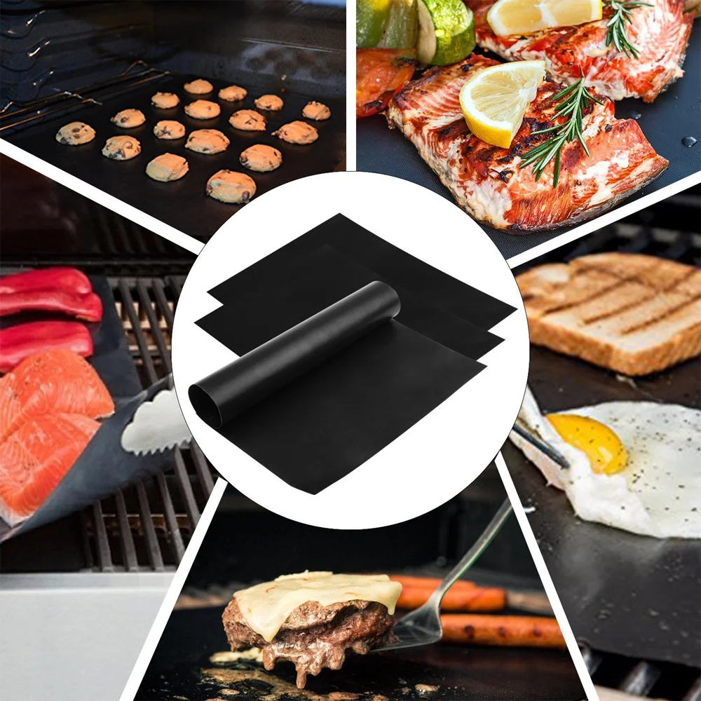 PTFE BBQ Grill Mat Cooking Mat Easy To Clean Non-Stick Reusable Oven Liner
