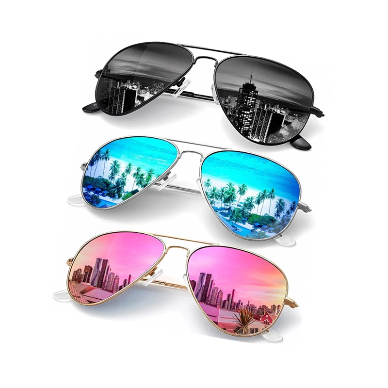 High quality classic polarized men women 3025 sunglasses 2024 custom logo