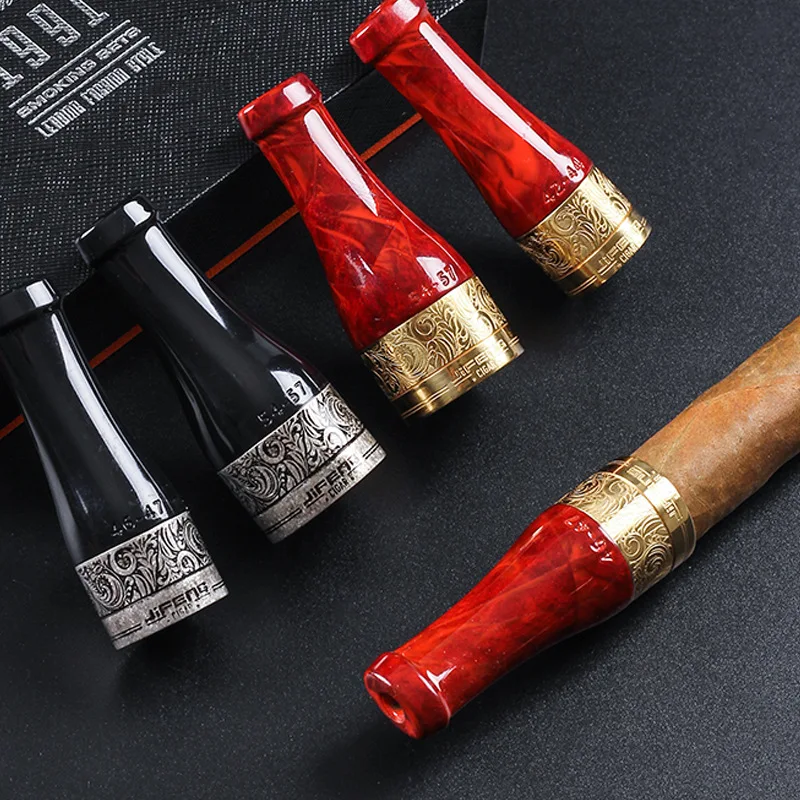 Top seller copper cigar stand portable holder 4 size mouthpiece luxury cigar accessories