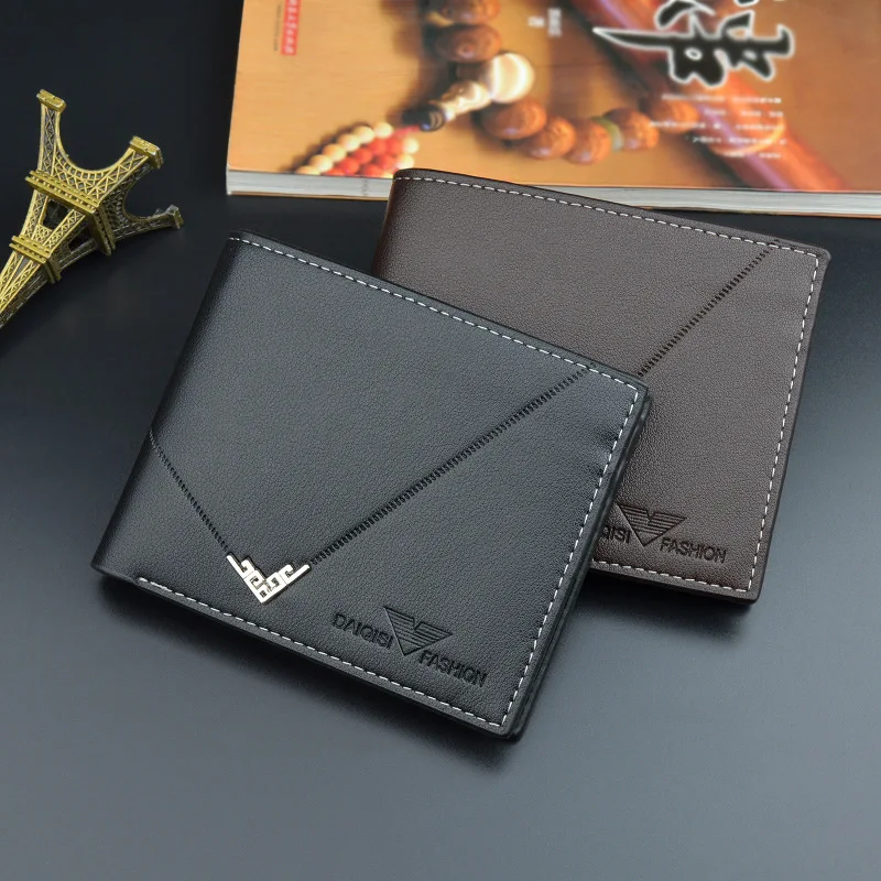 Wholesale  New  wallet multi-card 3-fold zipper wallet for young men  wallet