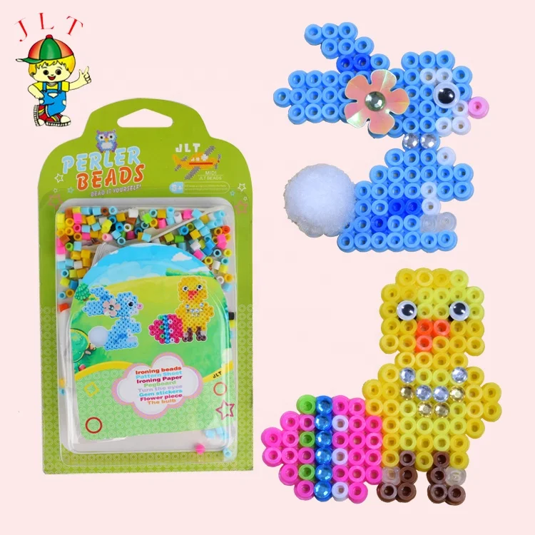 Factory Wholesale Diy Children Educational Little Animal Plastic Perler Beads Toys Multicolor Perler Beads