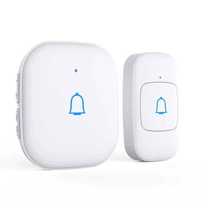 LED Flahing Indicator 56 Music 115dB 1Receive 1Button Ring Doorbell Waterproof Wireless Doorbell US UK EU plug