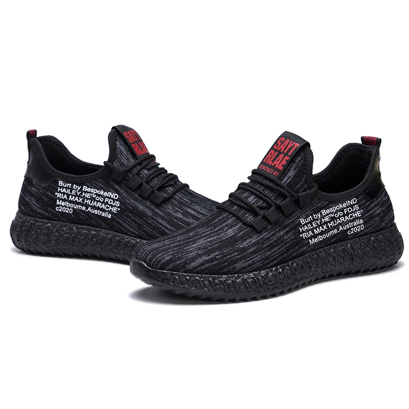 hot sale outdoor running sport shoes for men breathable air mesh sock sneakers