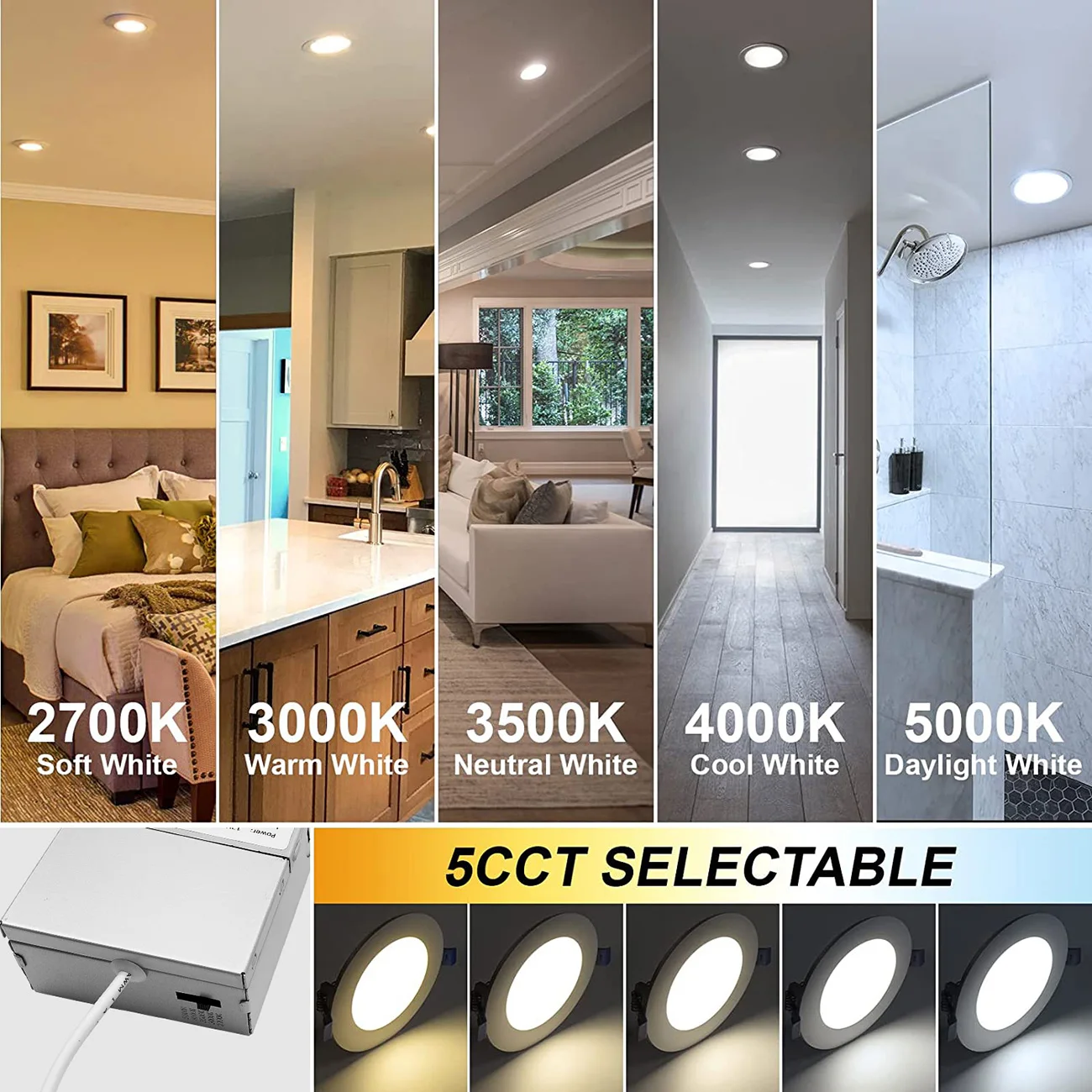 Hot Selling Product Round Slim Panel 4 Inch Recessed Downlight Led Panel Lights