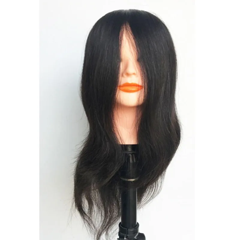 Mannequin Head with Human Real Hair for Training Wig Display