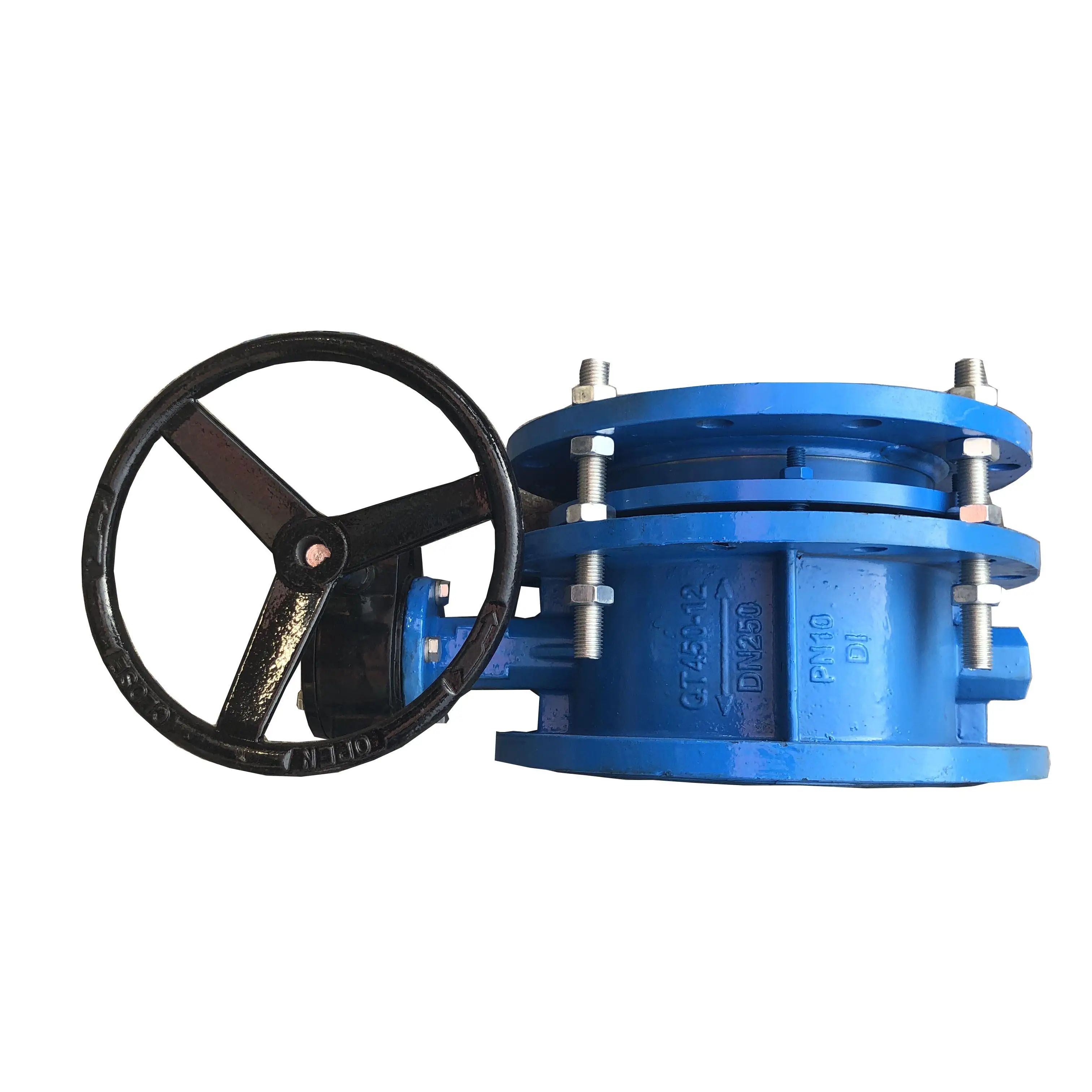 PN10 PN16  telescopic flange butterfly valve