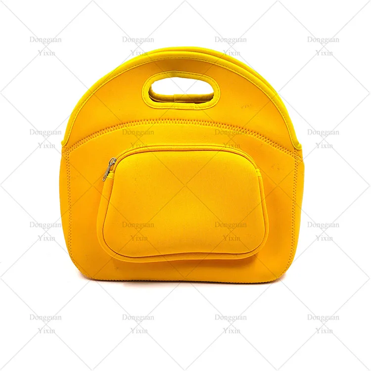 Neoprene Food Storage Lunch Box Carry Tote Neoprene Lunch Handbag Zipper Picnic Lunch Bag with Pocket For Men Women Kids