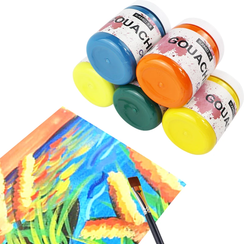 Wholesale non-toxic gouache pigment 250ml gouache color set for students