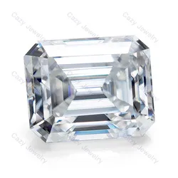 Cazy DEF White 5x3mm Emerald Cut Moissanite Stone Loose Gemstone GRA Moissanite Stone