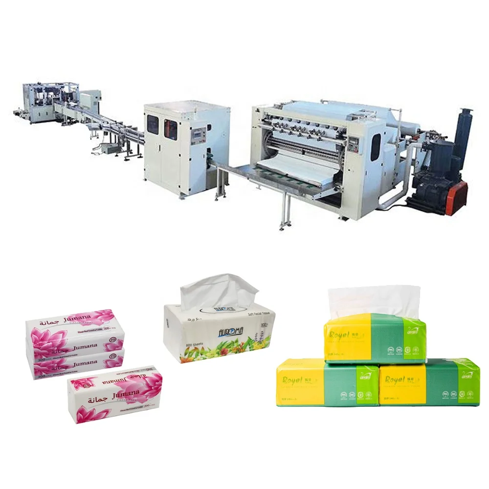 V-Fold Pop Up Soft Facial Tissue Hand Towel Paper Making Converting Production Line for Tissue Paper Manufacturer