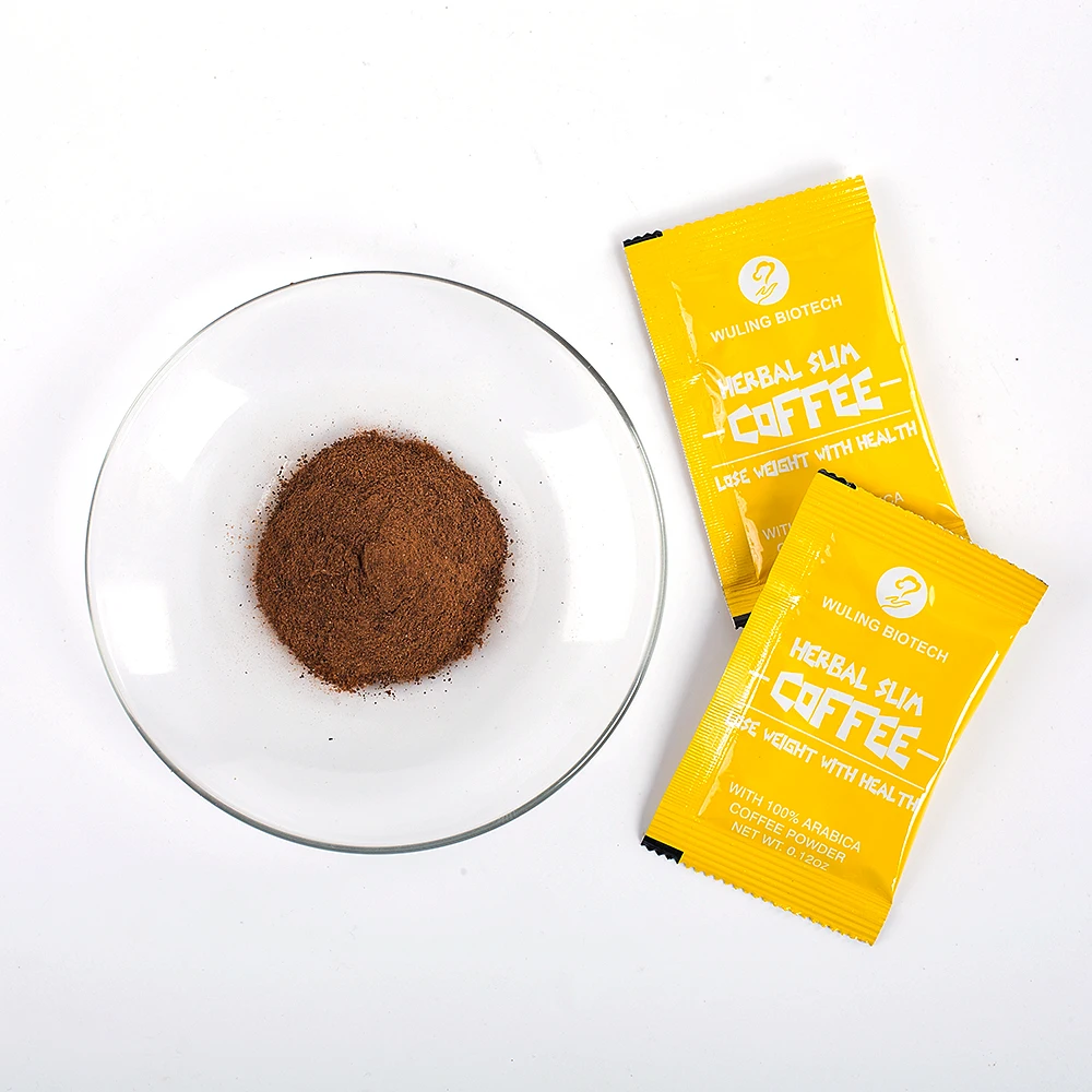  Bio Herbs Herbal Weight Loss Instant Black Coffee with Ganoderma Slim Diet Green slimming coffee private label weight