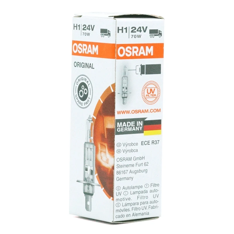 
OSRAM ORIGINAL LINE H1 24V 70W 64155 P14.5s Truck light OEM quality Halogen headlight lamp made in Germany 