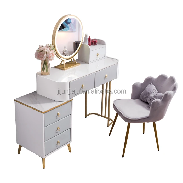 Большой современный европейский туалетный столик для макияжа с зеркалом