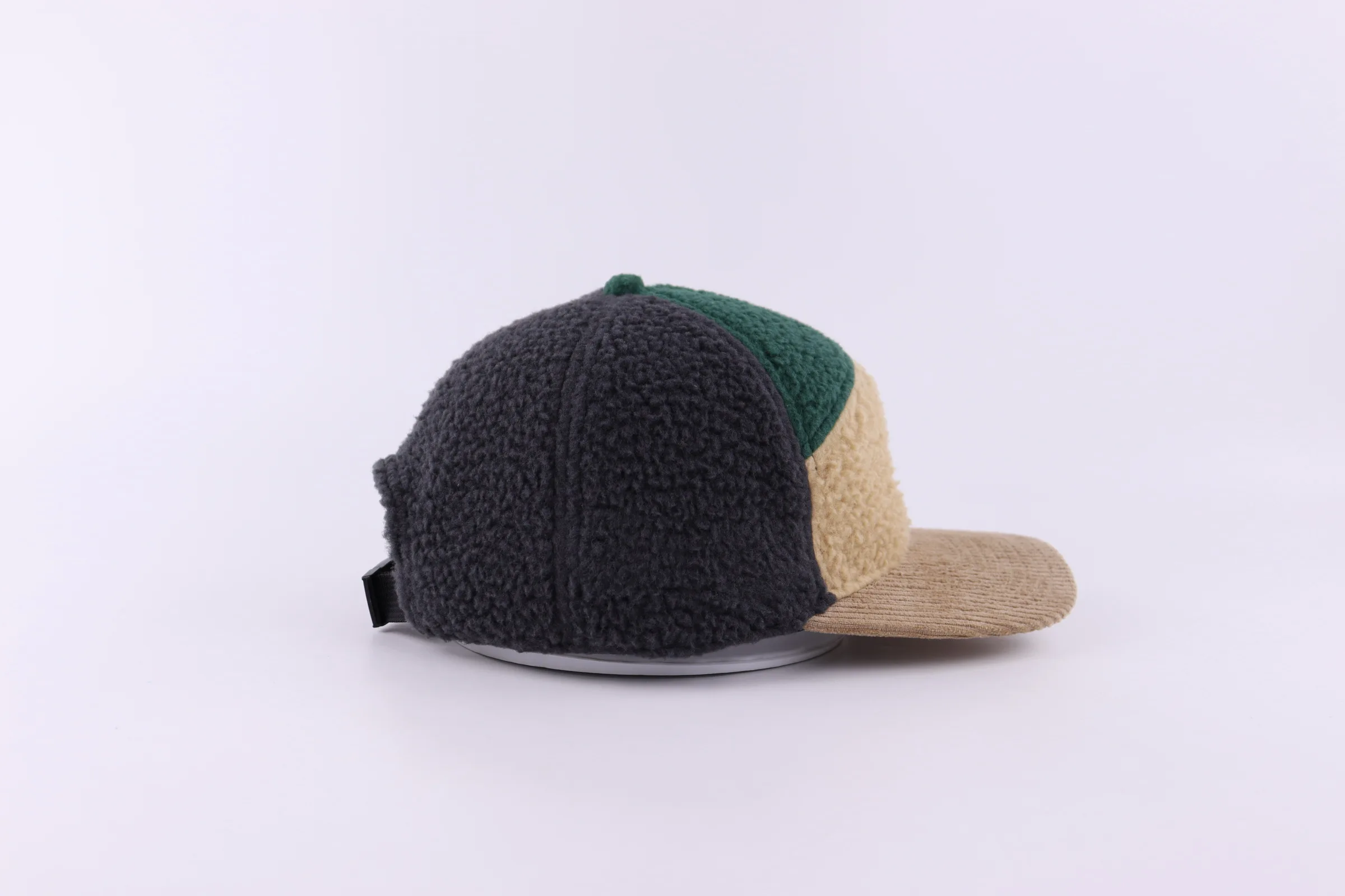 7 panel  slight curved brim  Custom High quality Earflap Cap Winter hat Warm hat flannel