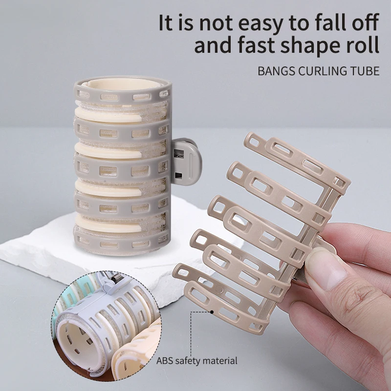 LMLTOP 2pcs Fluffy Bangs Hair Curler Set C269 DIY Wave Nylon Hair Salon Hairdressing Plastic Hair Roller With Pins