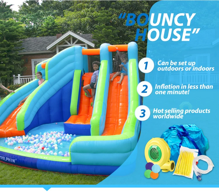 Doctor Dolphin Commercial Double Slide Water Inflatable Jumpers