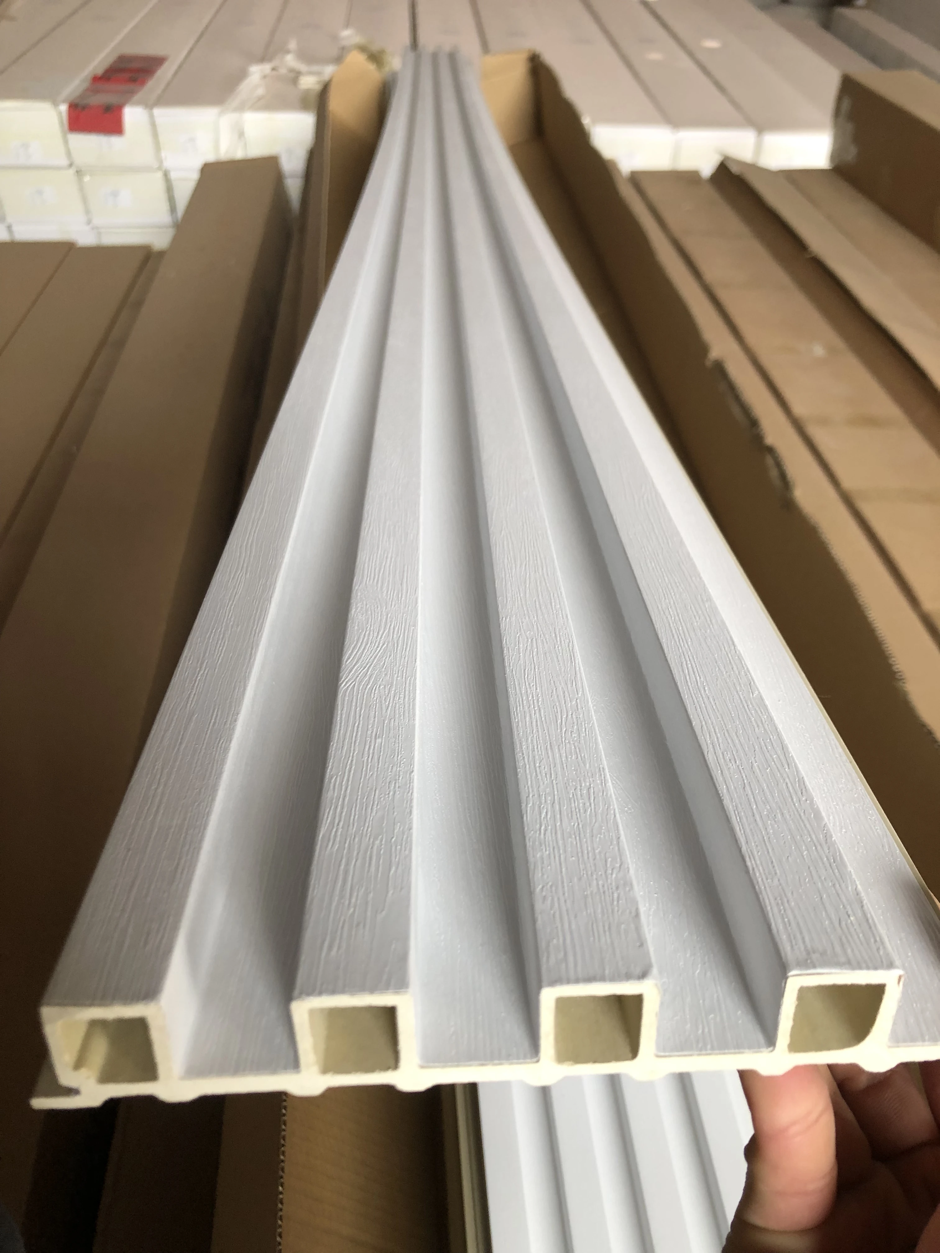 WPC Slat Wall Panel Interior Wall Cladding WPC Wall Panel water proof WPC panel For Indoor Decor