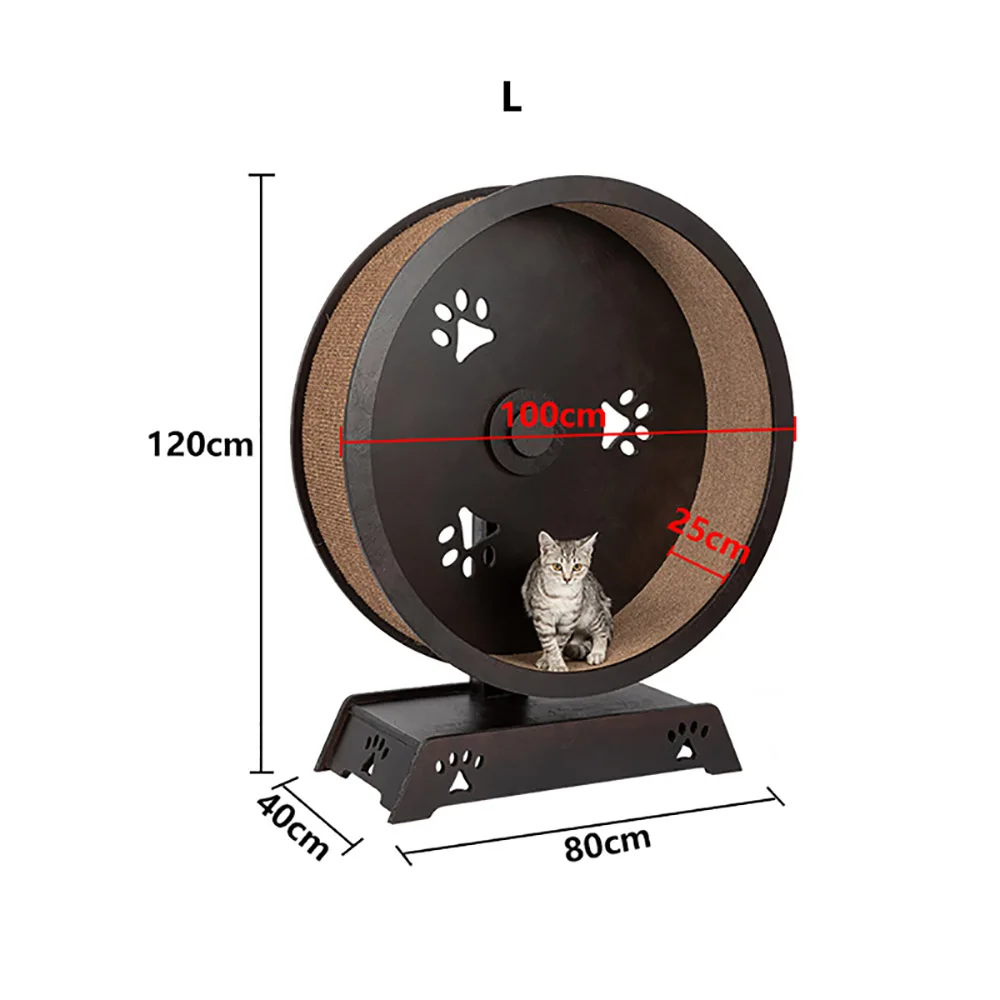 Saiji solid wood cat climbing frame mute treadmill cat toy cat interactive sports exercise wheel toy pet supplies
