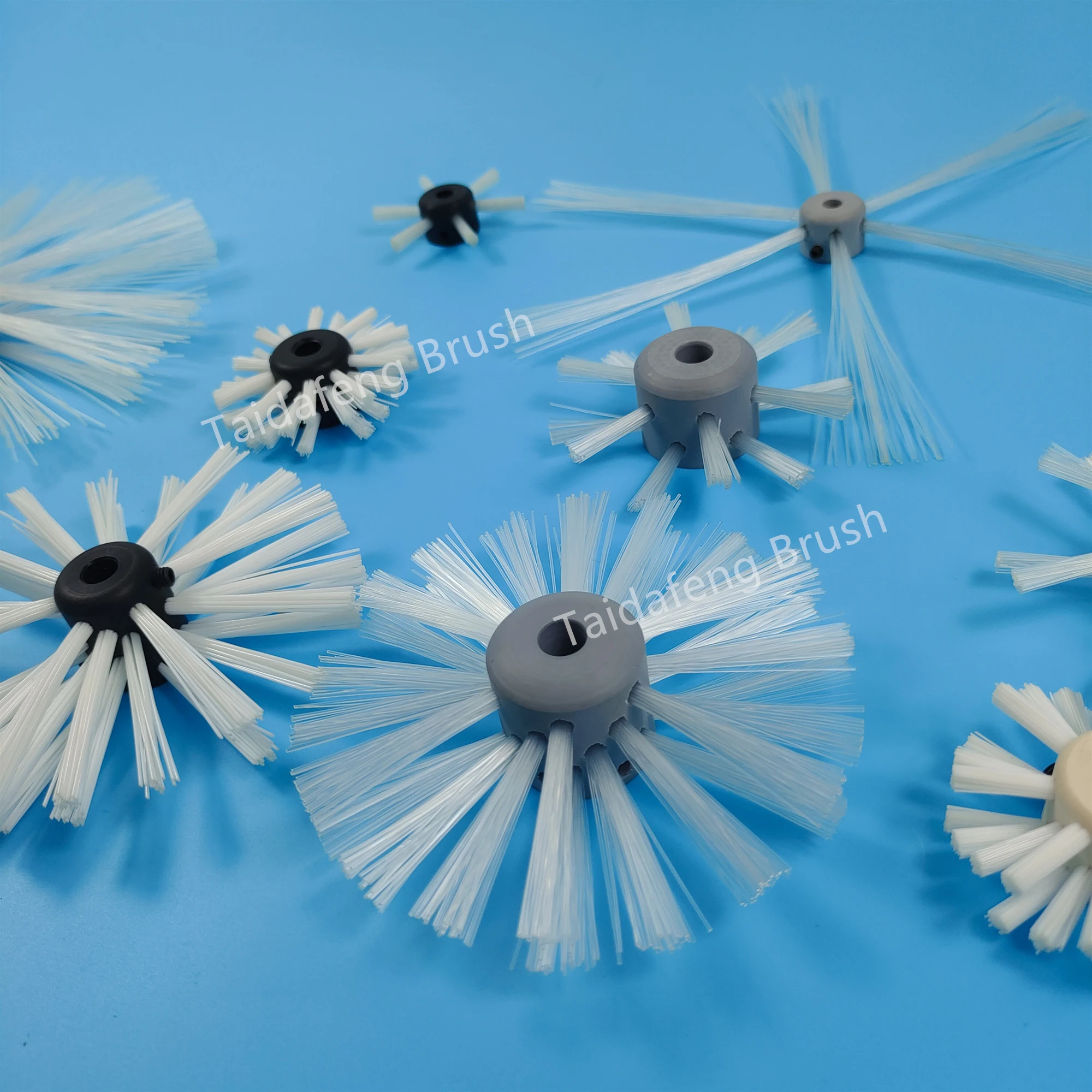 TDF Nylon Bristle Small Wheel Brush on Pipe Coating for Spraying Descaling