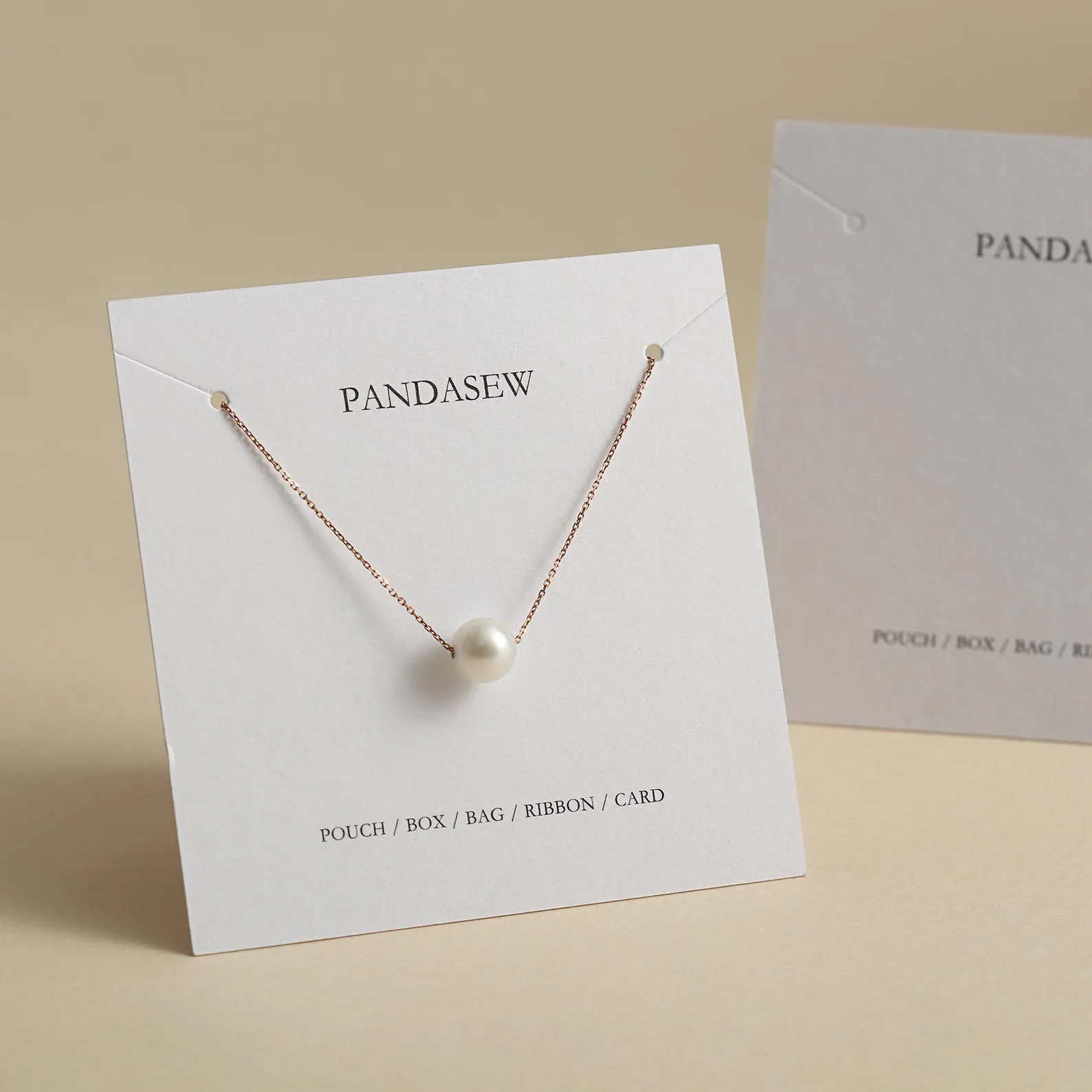 PandaSew Custom Logo Fashion 400gsm Paper Necklace Earring Packaging Jewelry Display Holder Cards