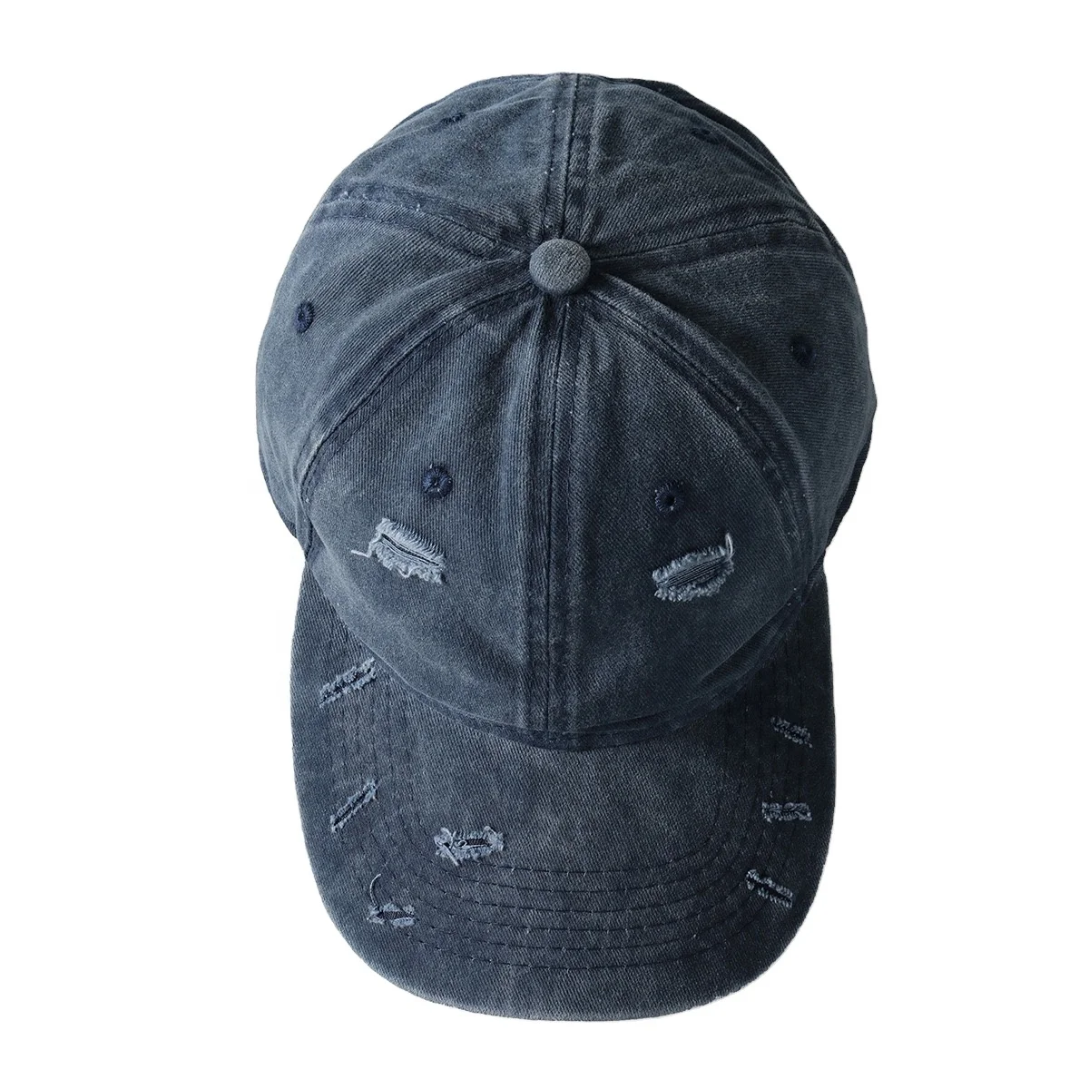 2024 custom new washed do old hats wind duck tongue cap men and women old washed wear broken baseball cap