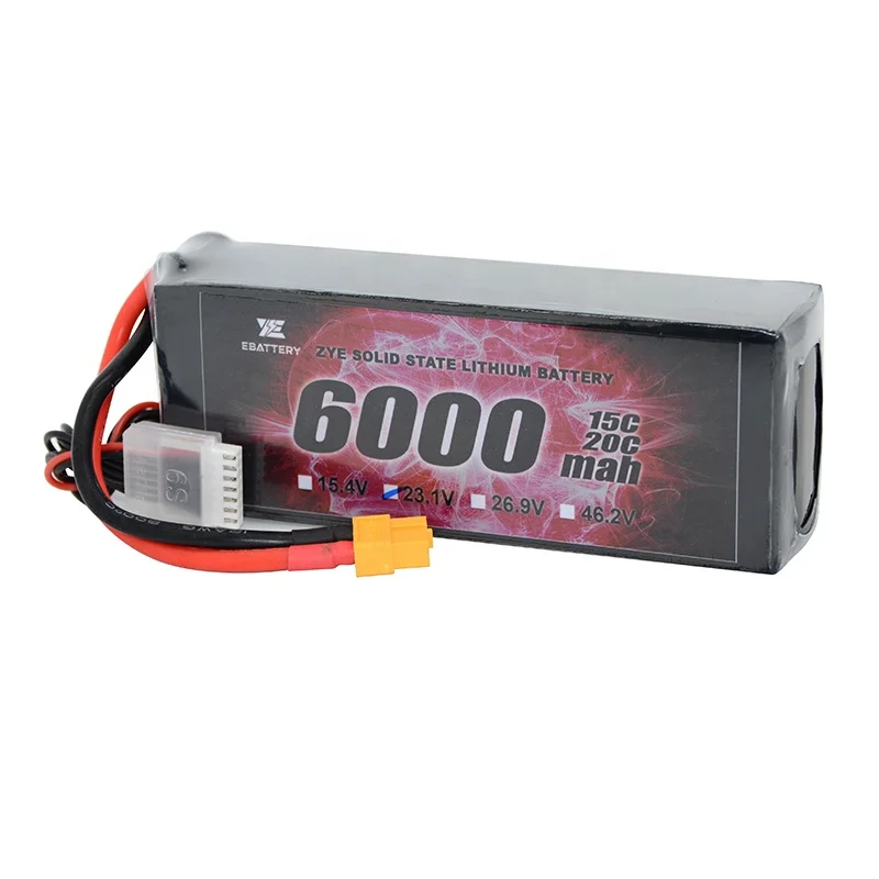 ZYE high density solid state battery 5000mah 6000mah 23.1v 6s 5s UAV battery pack with light weight