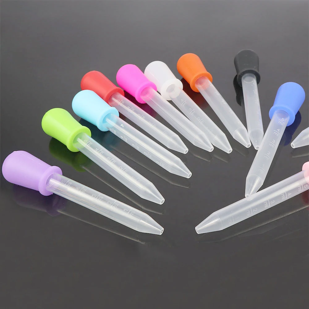 Washable Silicone Medicine Pipettes   Oil Dropper Bottle Rubber Dropper Plastic Pipette White Dropper For Kids