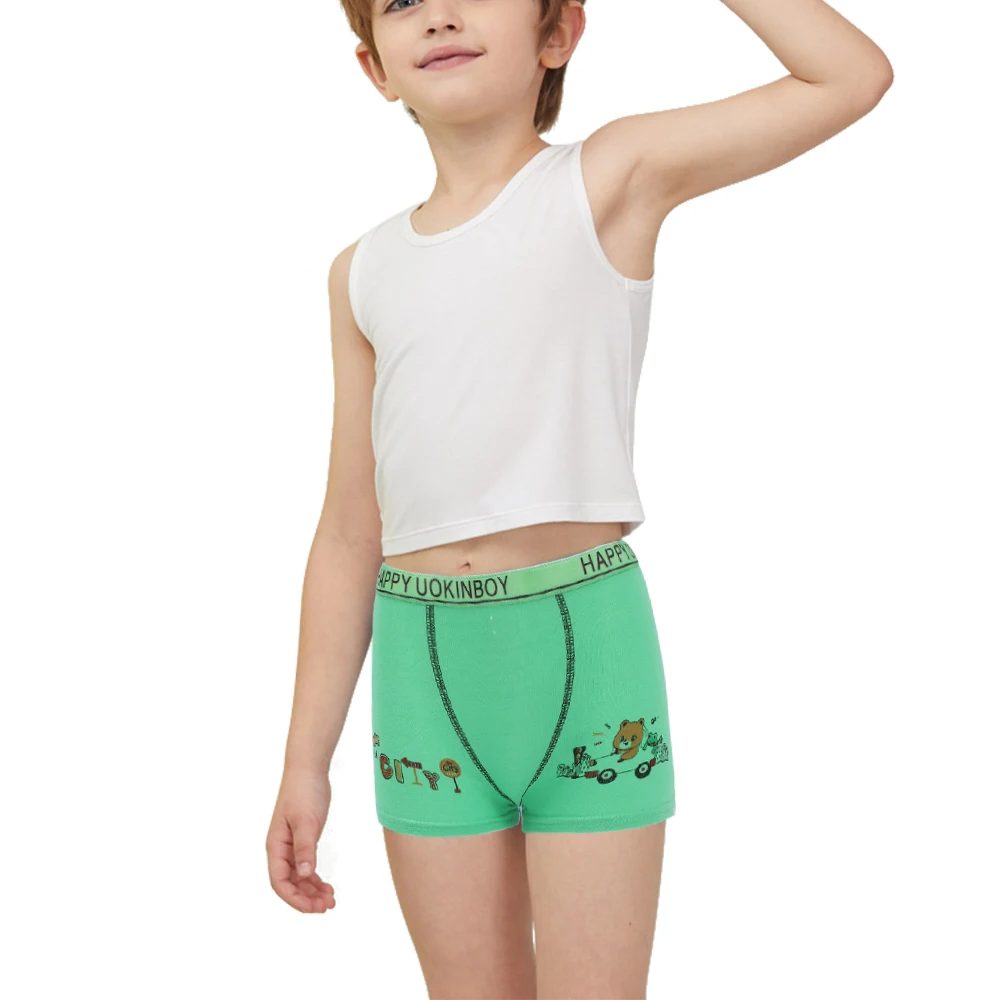 Wholesale 2014 cartoon animal underwear for kids 4-10 yrs boys underwear kids pure cotton christmas print boxer