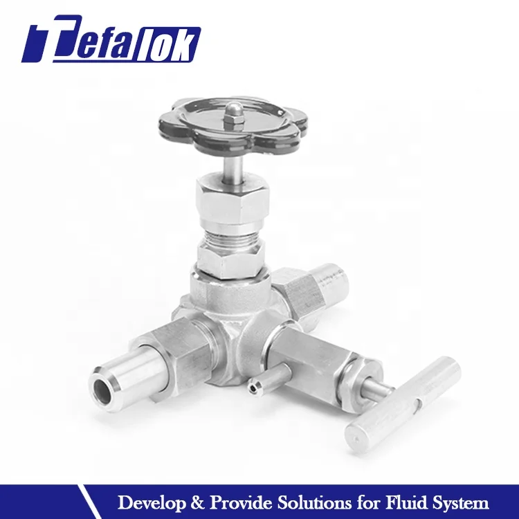 Stainless Steel Oxygen Sampling Needle Valves Metal Tube Hydraulic Instrument Sample Needle Valve