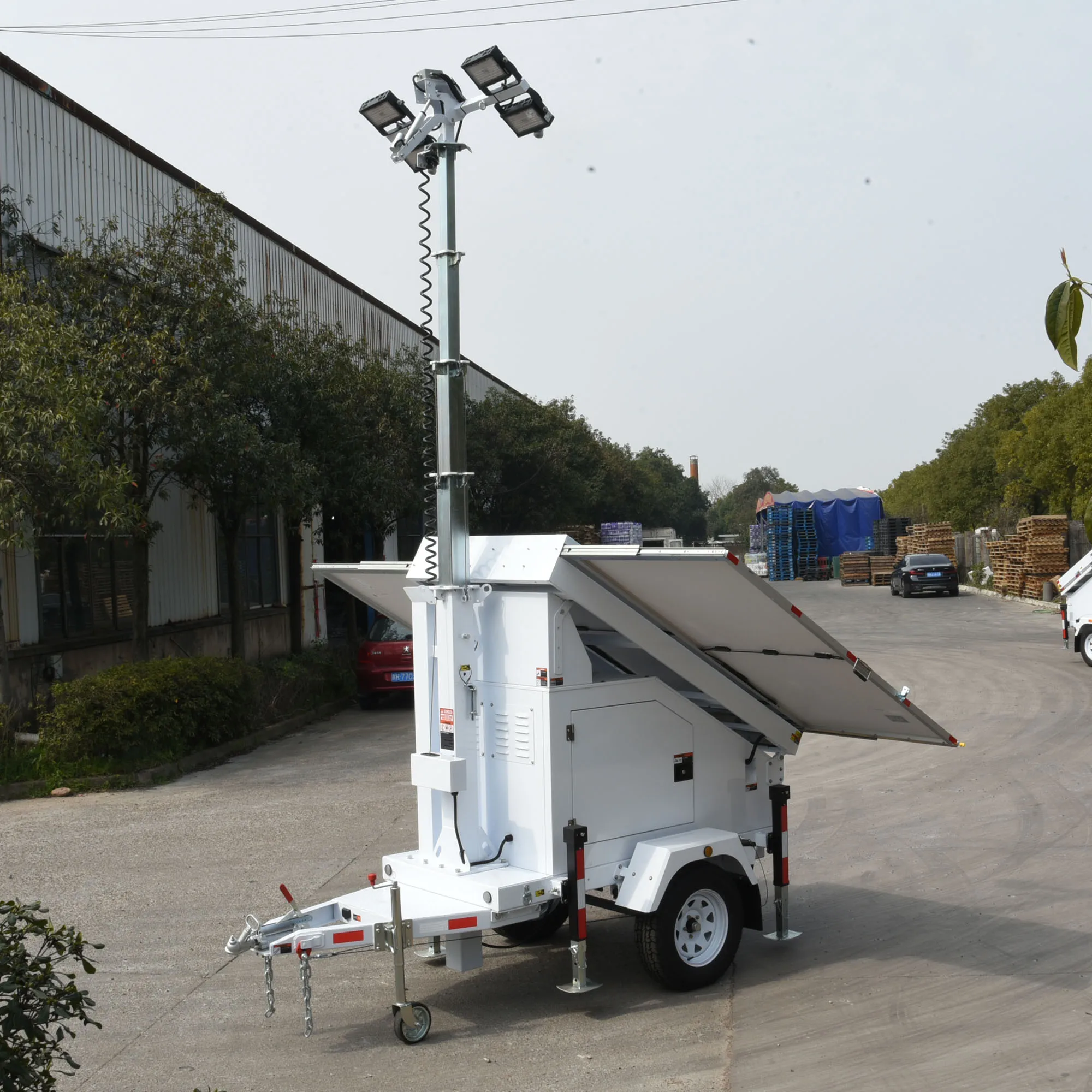 mobile surveillance trailer led high mast Emergency tower light