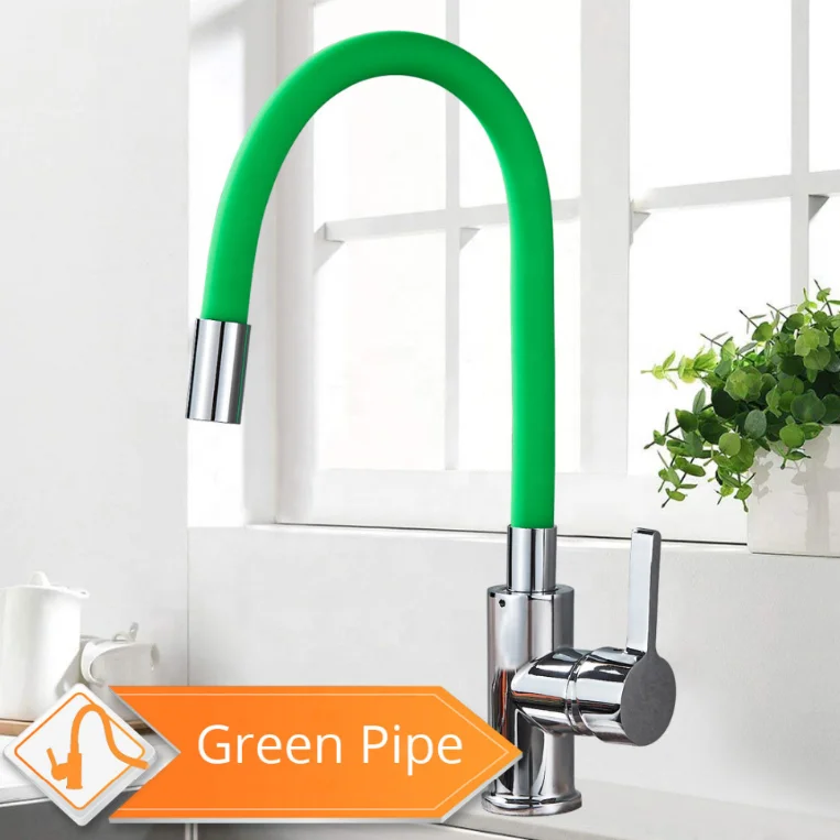 Grifo de cocina monomando flexible factory direct colorful  kitchen faucet with colorful pipes