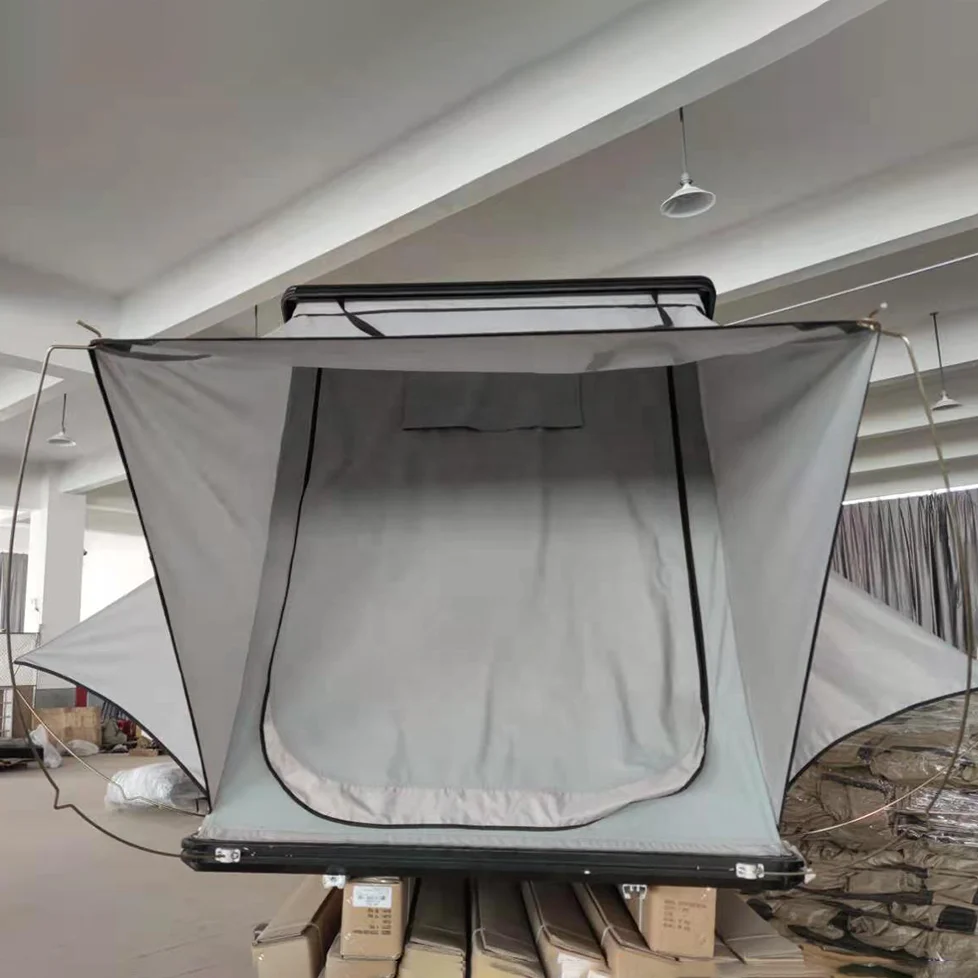 Hot sale hard shell rooftop tent rugged shell triangle aluminum honeycom broof car roof top tent hard shell for sale