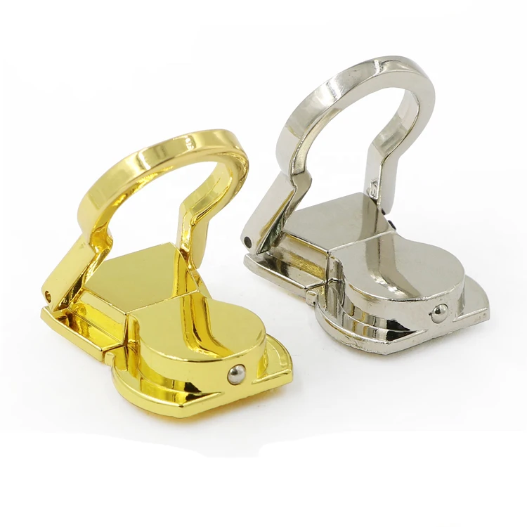 Bag square metal push lock handbag buckles twist lock