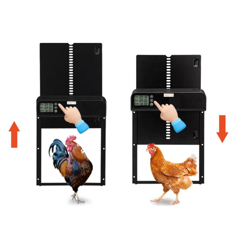 Lydite Automatic Chicken Coop Door Opener Solar Powered Auto Chicken Coop Door With Intelligent Obstacle Sensors