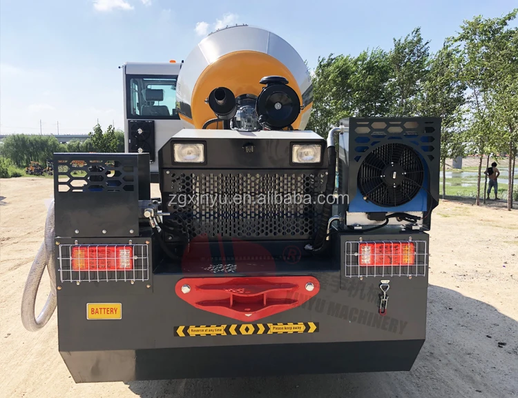 2.6CBM/Batch Self Loading Concrete Mixer Truck Diesel Driven Hydraulic Small Concrete Mixer For Concrete Construction