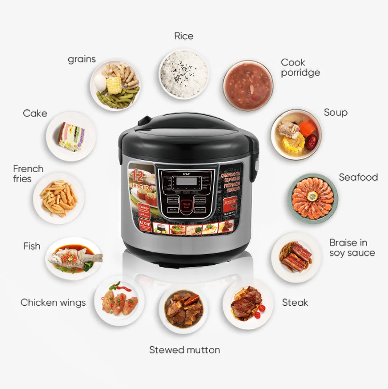 Multifunctional Automatic Rice Cooker Smart 6L Health-preserving Household