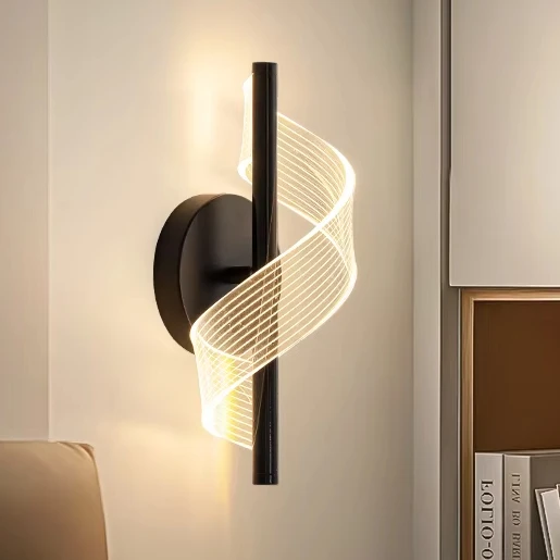 Golden romantic bedroom bedside decorative wall lamp high sales cost-effective living room background wall acrylic wall light