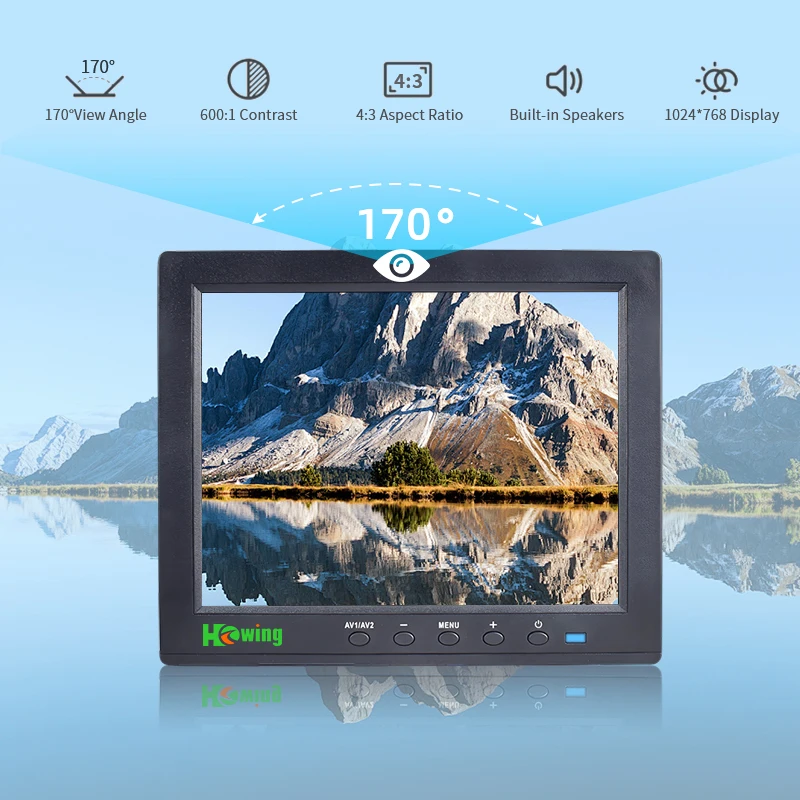 Smart Potable 8-10 Inch HD Car Monitors 12-24V H-DMI/VGA Advanced for Headrest Entertainment and Industrial Applications