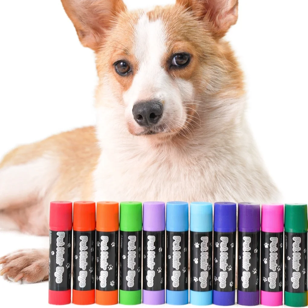 Non-Toxic Wholesale Washable Temporary Pet Pigment Colour Pen Manufacturer Kid Dog Colorful Dye Color For Hair Chalk Set