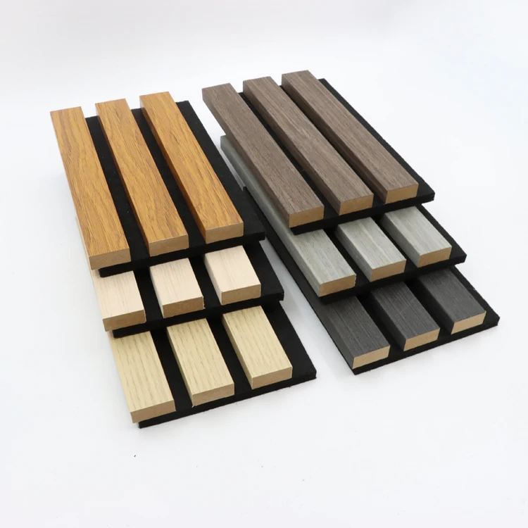 Soundproof high quality environmental friendly slat wooden wall acoustic panel for home decoration