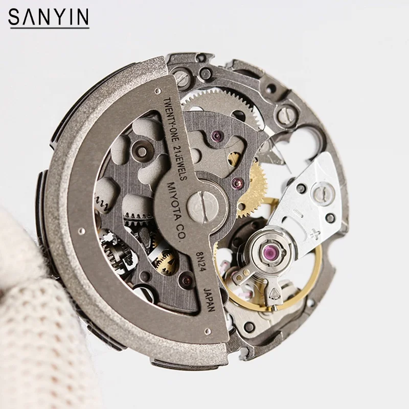 SANYIN Custom Color Modify Mechanical Movement Automatic 8N24 Watch Movement Japan Movement