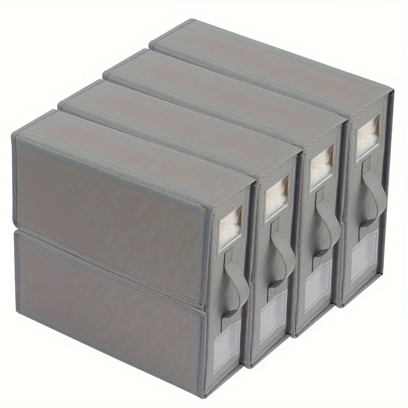 Customized Collapsible King Size Linen Fabric Bedding Bed Sheet Storage Cube Organizer For Closet