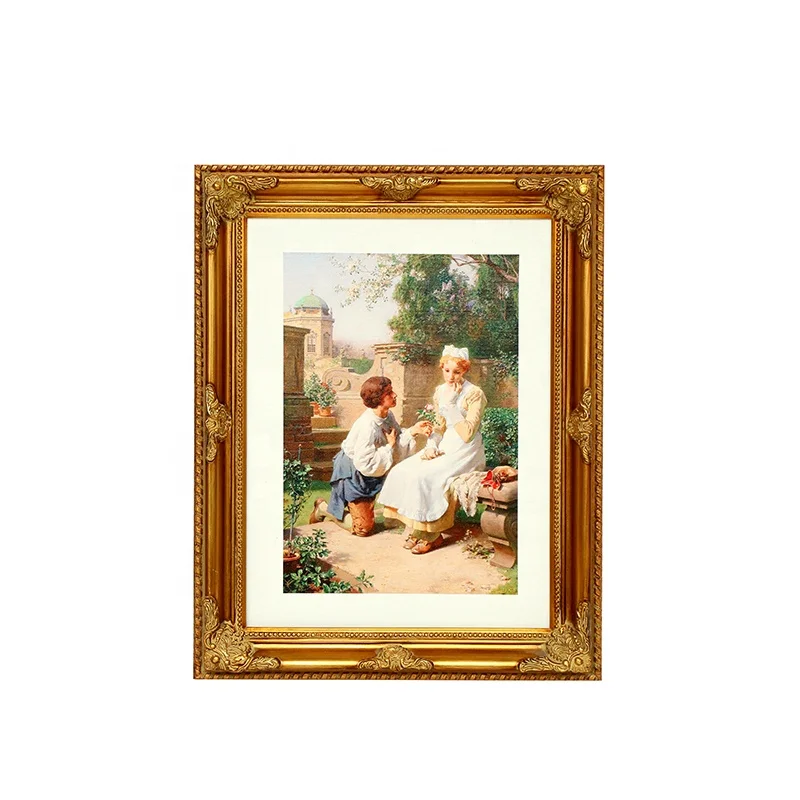 High Quality Gold Picture Frame Baroque Photo Frame Antique Wood Art Frames