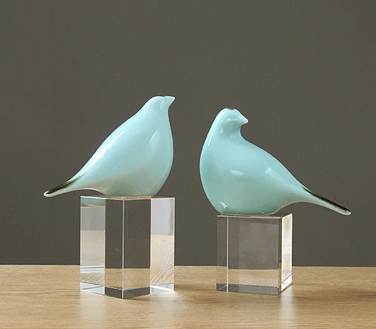 Nordic style unique handmade art and crafts with decorations for home of bird ornaments