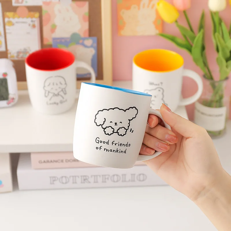 Hot sale 12OZ custom letter ceramic mug coffee cup