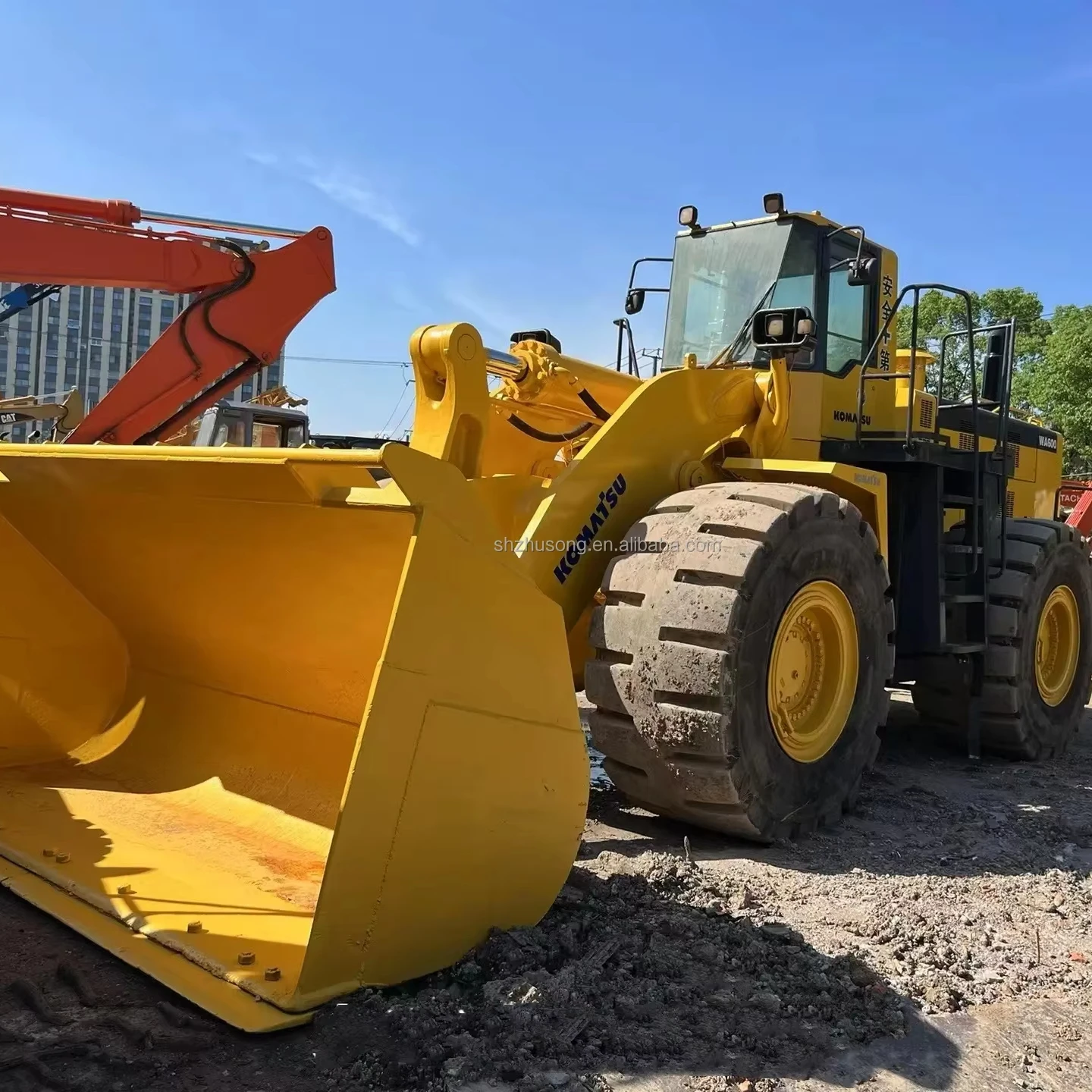 Komatsu подержанный погрузчик WA600 строительная машина разумная цена Япония горячая Распродажа Подержанные колесные погрузчики