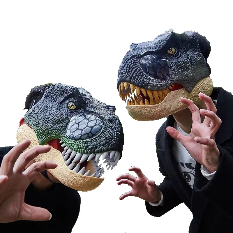 New Arrivals Simulation Dinosaur Mask Novelty Quirky Toys Halloween Party Toy Gifts Dino Halloween Led Light Up Masks Funny Toy