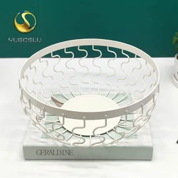 factory manufacture home kitchen ware Fruit Multifunction Creative Rattan Black Iron Bread Storage Basket