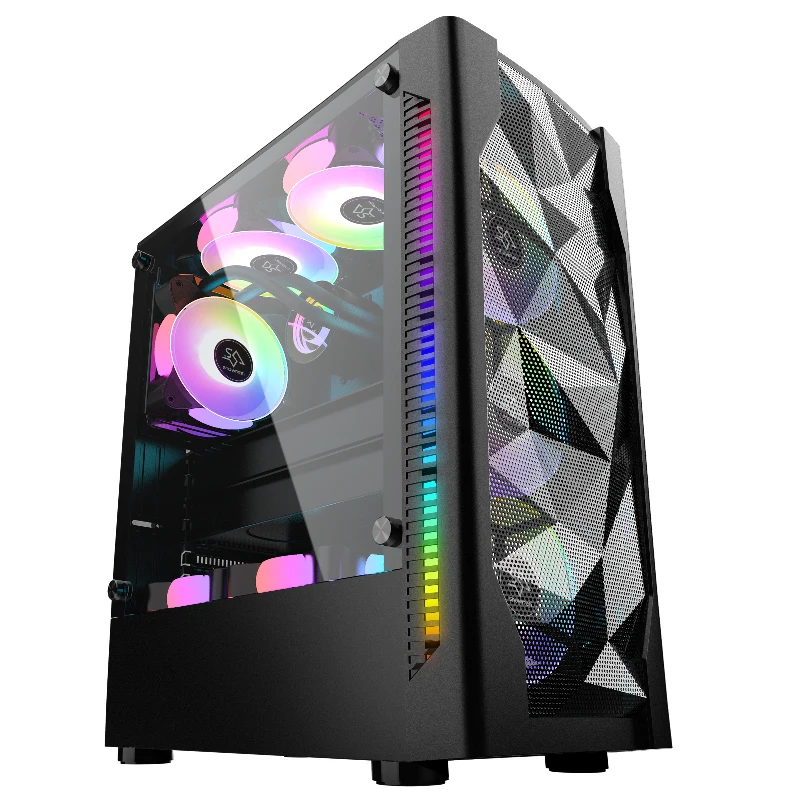 SNOWMAN Factory Hot Selling ATX M-ATX Case Desktop Gaming PC Case With High Quality CPU Cabinet PC Gaming Case