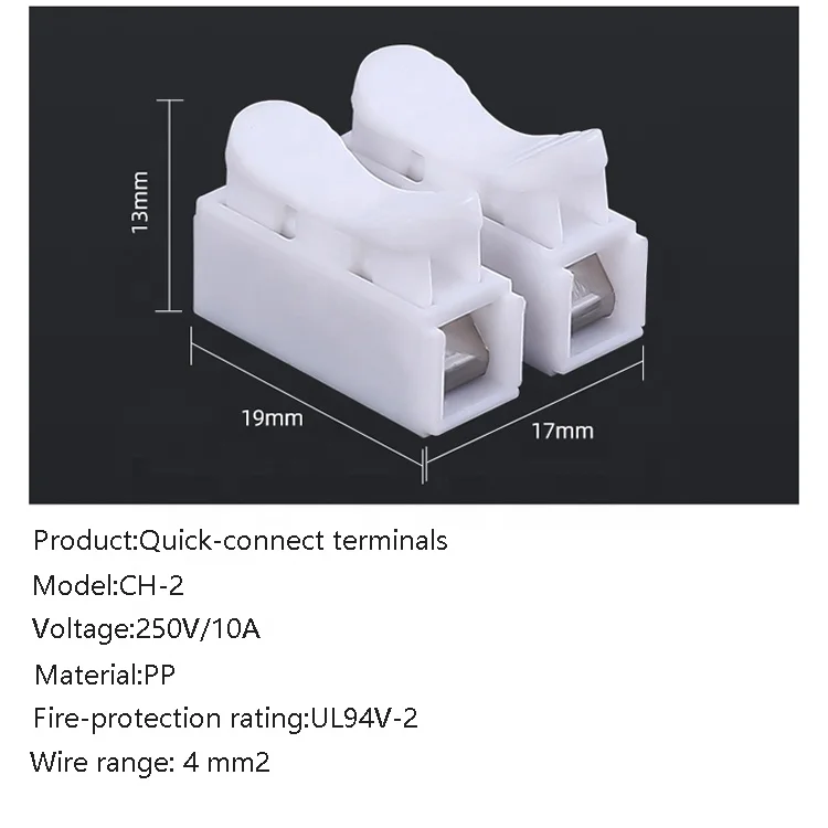 Best Quality Two Three-Position Pressing Terminal Block For LED Lighting White 2 Pin 3 Pin Quick Cable Wire Connector